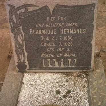 BOTHA Bernardus Hermanus 1860-1925