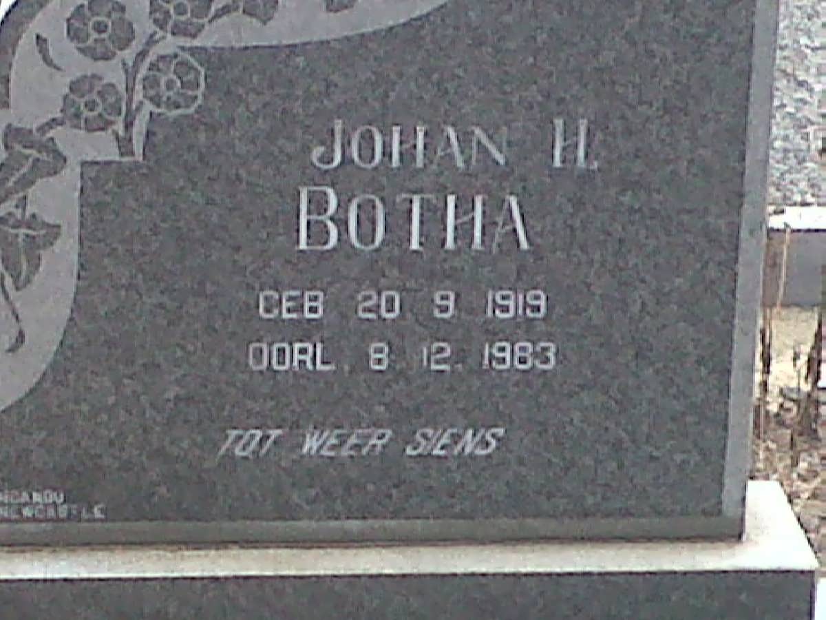 BOTHA Johan H. 1919-1983