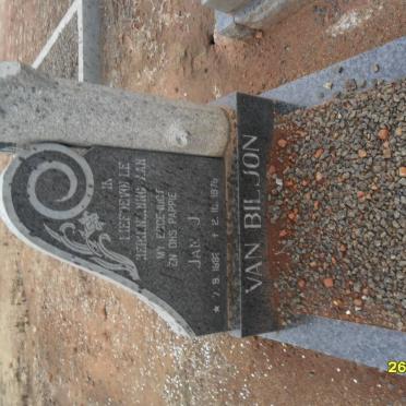 BILJON Jan J., van 1882-1976