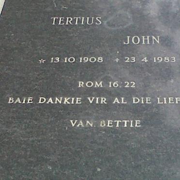 BARRY Tertius John 1908-1983