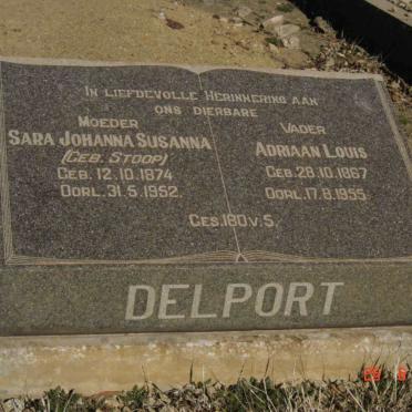 DELPORT Adriaan Louis 1867-1955 &amp; Sara Johanna Susanna STOOP 1874-1952
