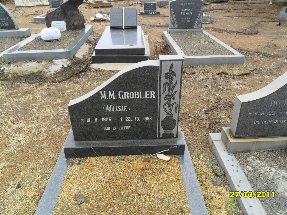 GROBLER M.M. 1925-1996