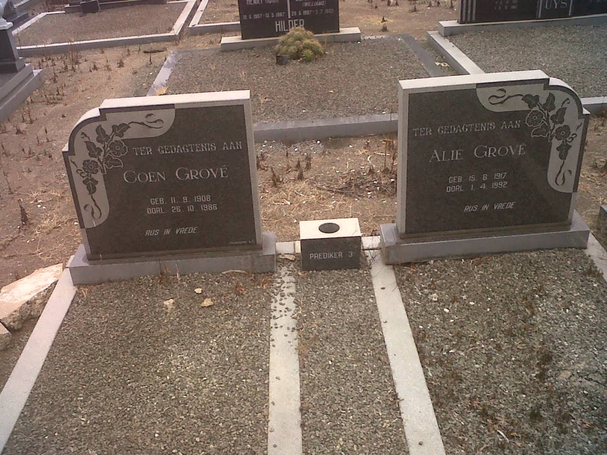 GROVÉ Coen 1908-1986 &amp; Alie 1917-1992