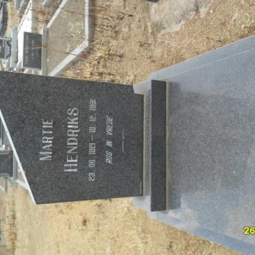 HENDRIKS Martie 1921-1991
