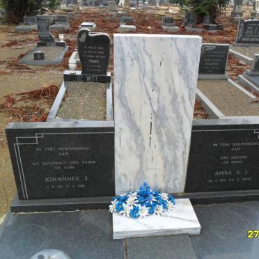 JOUBERT Johannes J. 1911-1981 &amp; Anna S.J. 1916-2000