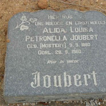 JOUBERT Alida Louisa Petronella nee MOSTERT 1880-1960