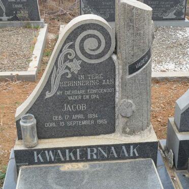 KWAKERNAAK Jacob 1894-1965