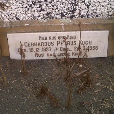 KOCH Gerhardus Petrus 1937-1956