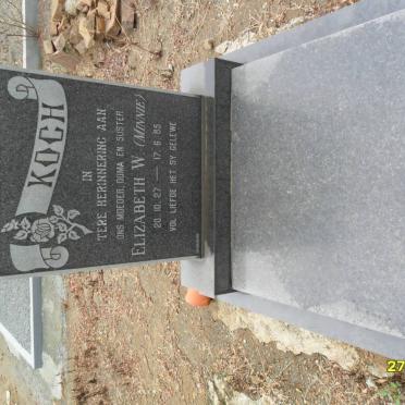 KOCH Elizabeth W. 1927-1985