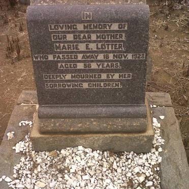 LÖTTER Marie E. -1928