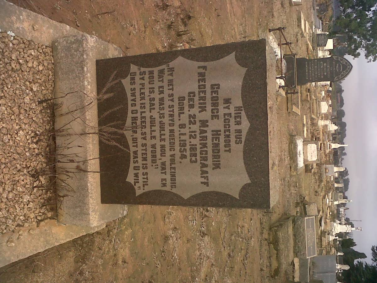 MARKGRAAFF George Hendrik Frederik 1883-1954