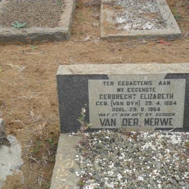 MERWE Gerbrecht Elizabeth, van der nee VAN DYK 1884-1964