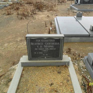 MERWE Beatrice Gertruida v.d. 1906-