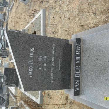 MERWE Jaco Petrus, van der 1968-1988