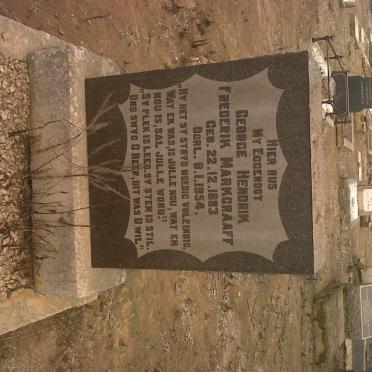 MARKGRAAFF George Hendrik Frederik 1883-1954