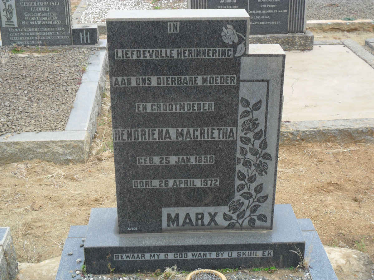 MARX Hendriena Magrietha 1898-1972