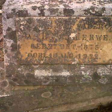 MERWE Jan H.P., v.d. 1875-1922