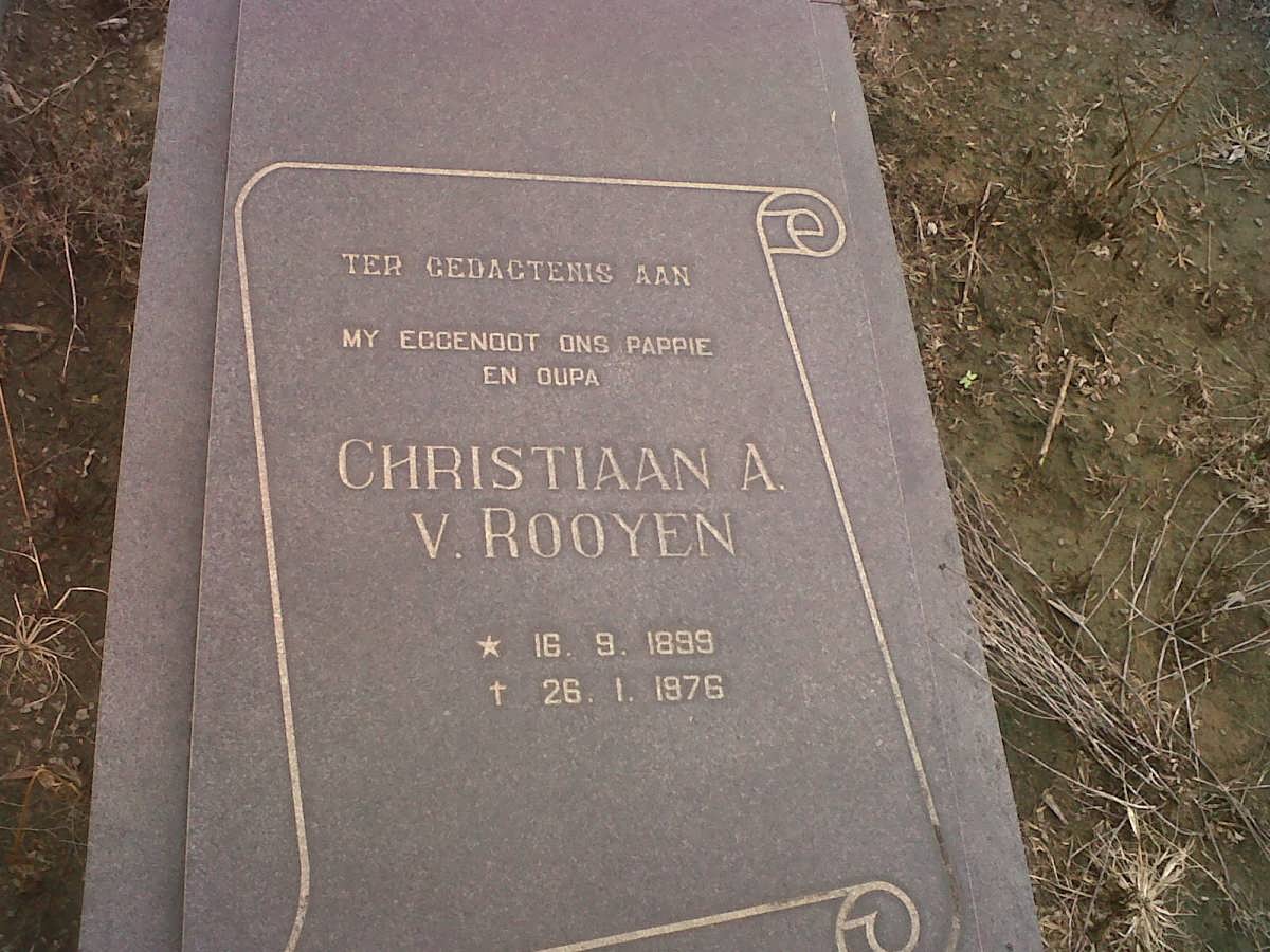 ROOYEN Christiaan A., V. 1899-1976