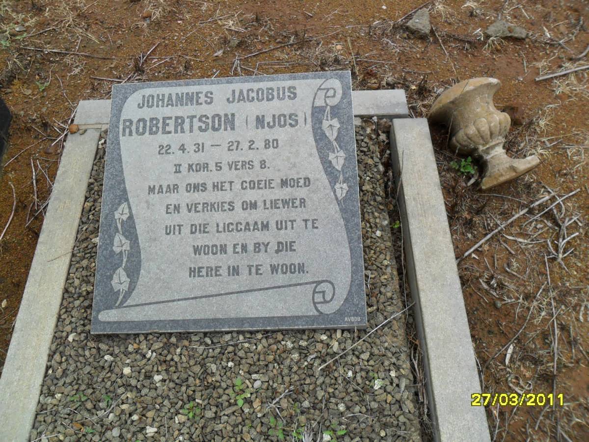 ROBERTSON Johannes Jacobus 1931-1980