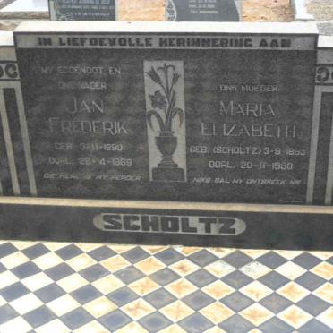 SCHOLTZ Jan Frederik 1890-1969 &amp; Maria Elizabeth SCHOLTZ 1895-19??