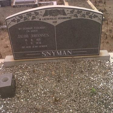 SNYMAN Jacob Johannes 1921-1974