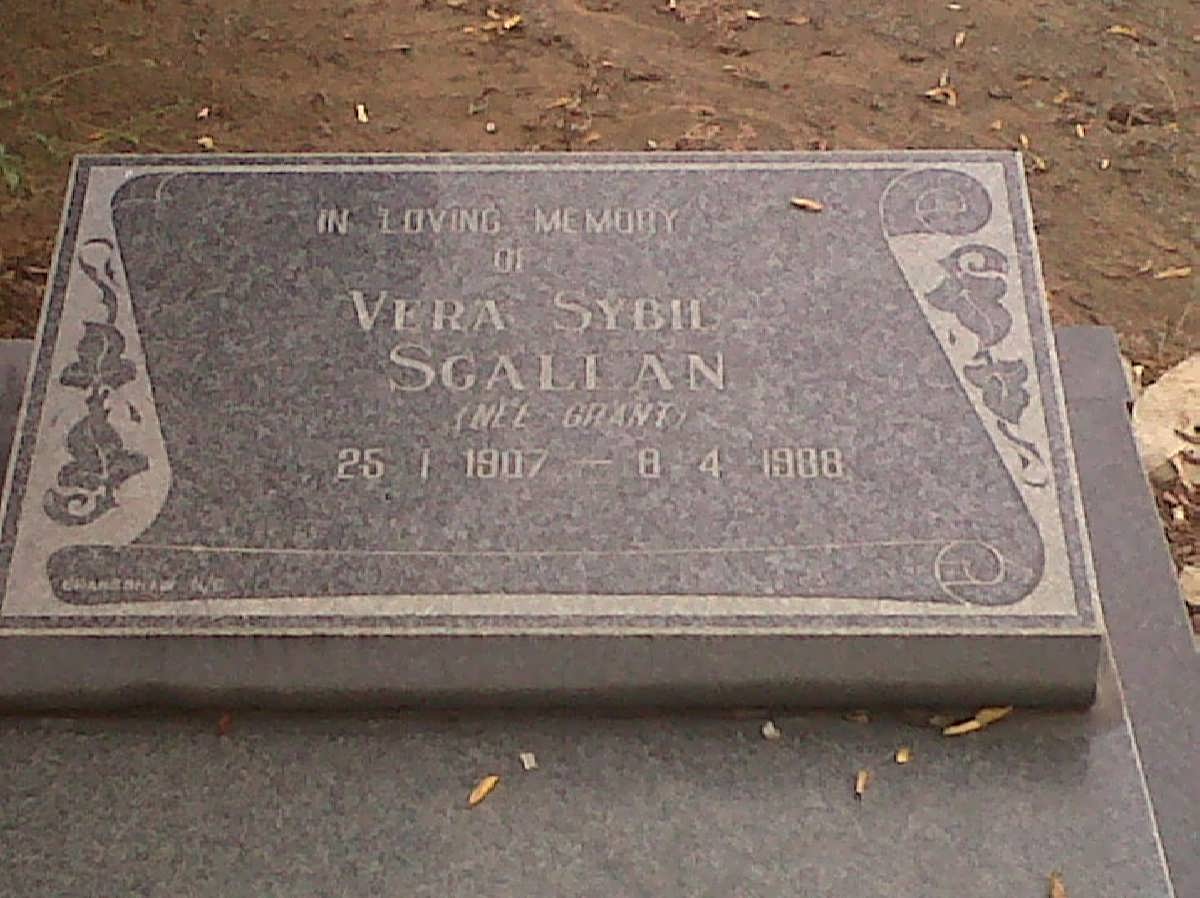 SCALLAN Vera Sybil nee GRANT 1907-1988