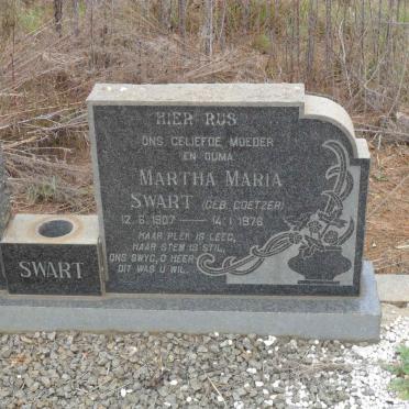 SWART Petrus Johannes 1901-1964 &amp; Martha Maria COETZER 1907-1978