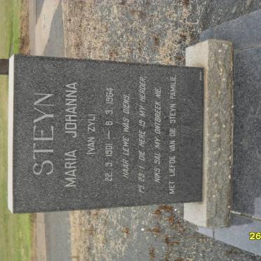 STEYN Maria Johanna nee VAN ZYL 1901-1964