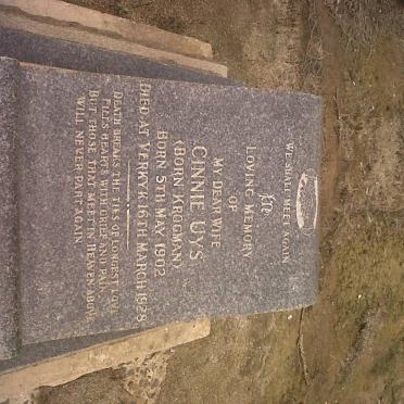 UYS Cinnie nee KROGMAN 1902-1928