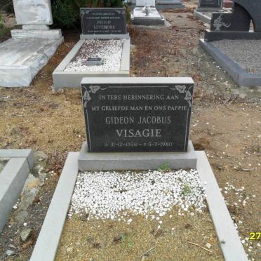 VISAGIE Gideon Jacobus 1938-1980