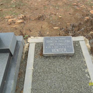 VENTER Cornelia Phillipina nee BREYTENBACH 1935-1979