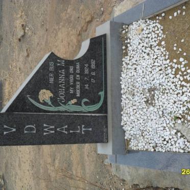 WALT Johanna M., v.d. 1924-1994