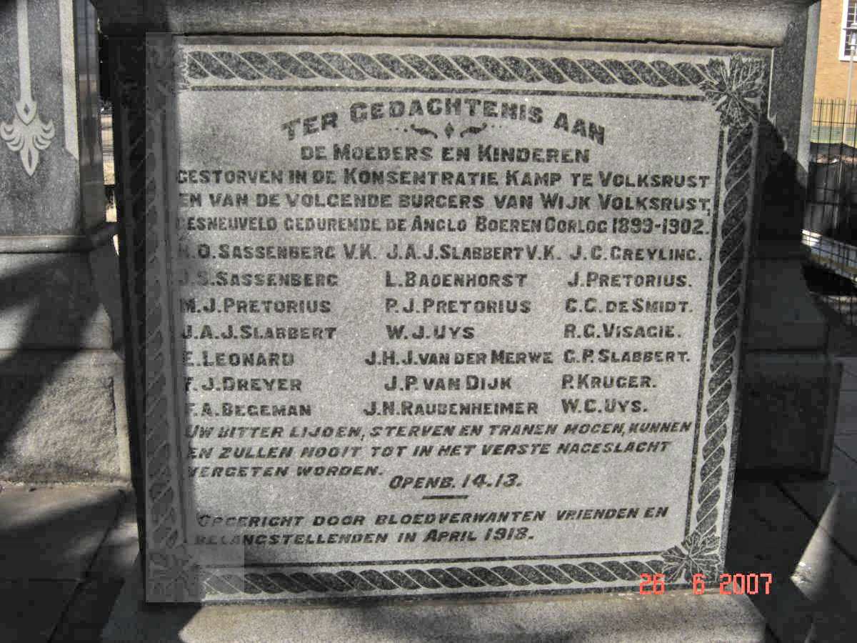 2. Volksrust burghers killed in action during the ABO