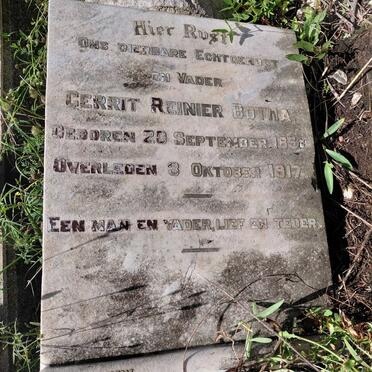 BOTHA Gerrit Reinier 1858-1917