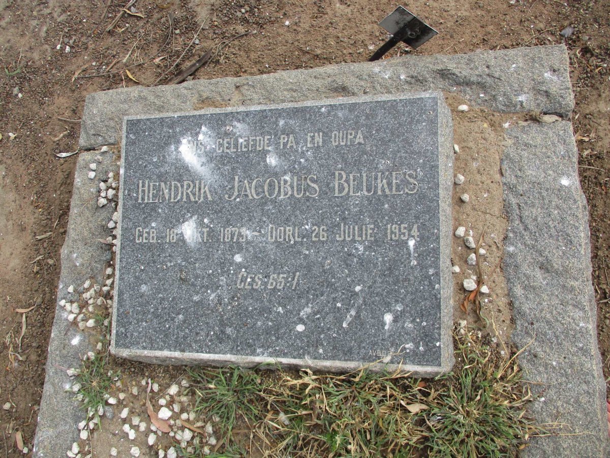 BEUKES Hendrik Jacobus 1873-1954