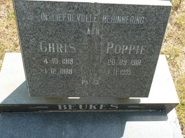 BEUKES Chris 1919-1988 & Poppie 1918-1995