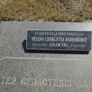 BADENHORST L.P. 1914-1979 & Helena Charlotta CLOETE 1921-2015