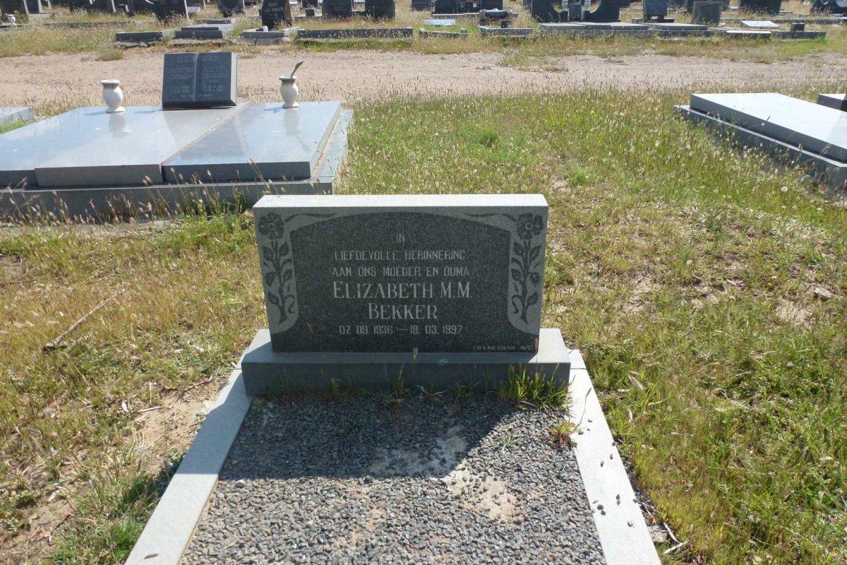 BEKKER Elizabeth M.M. 1936-1997