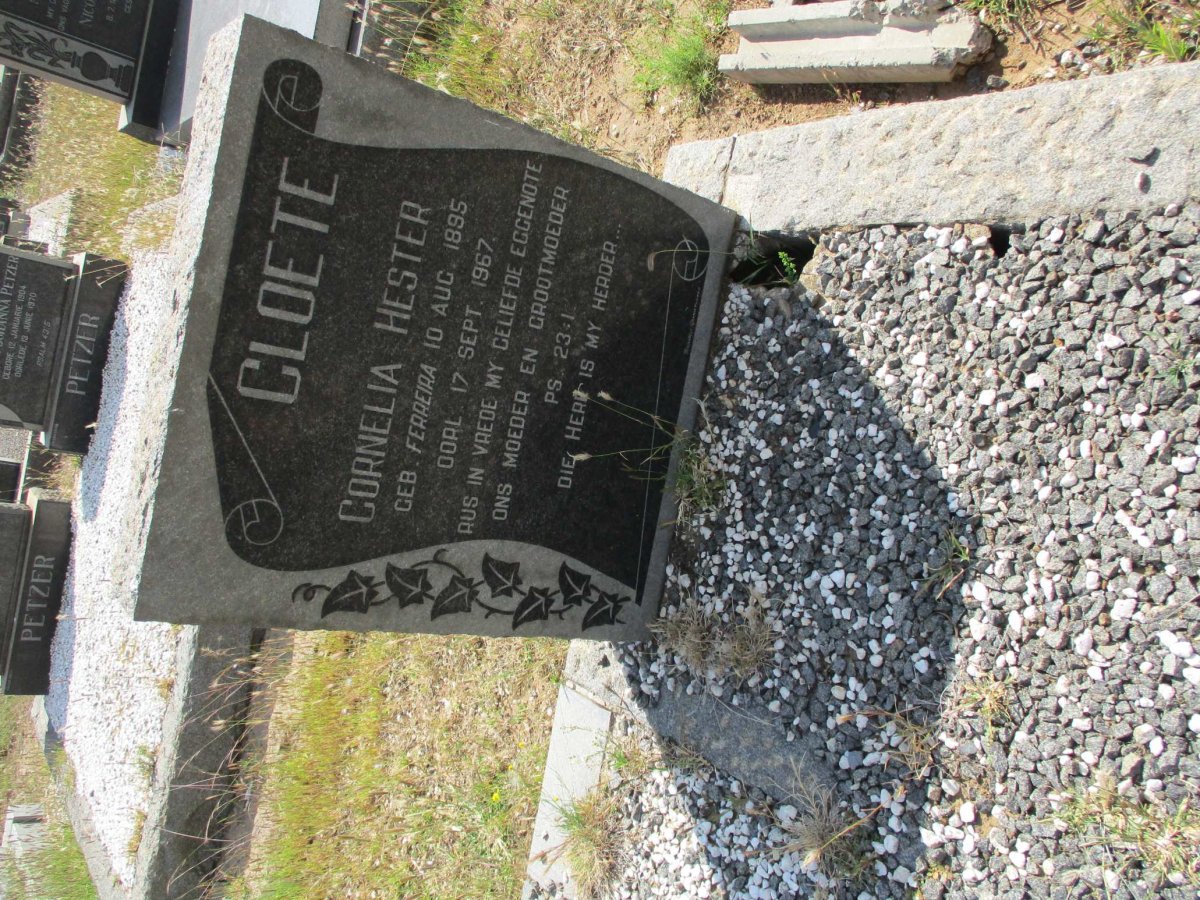 CLOETE Cornelia Hester nee FERREIRA 1895-1967