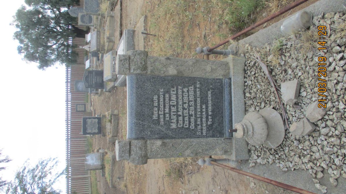 DAVEL Martie nee ADENDORFF 1904-1950