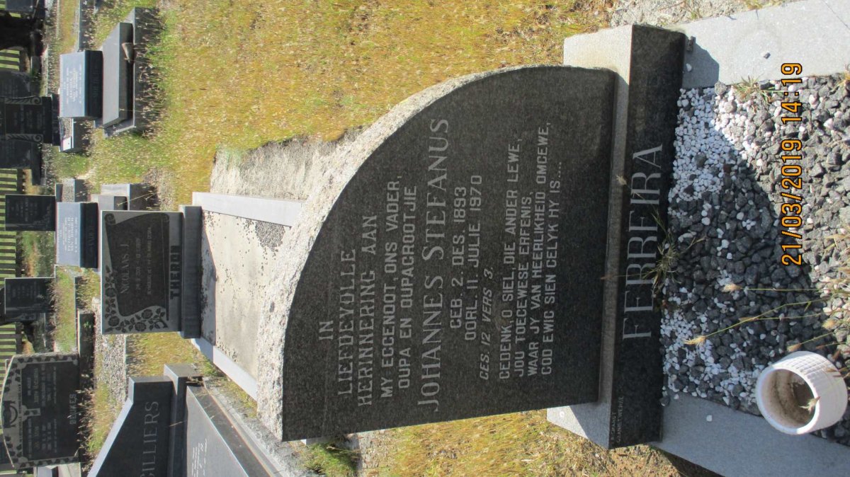 FERREIRA Johannes Stefanus 1893-1970