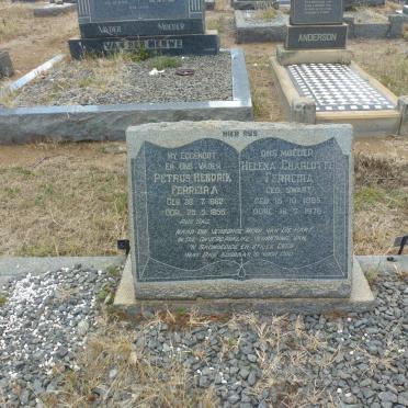 FERREIRA Petrus Hendrik 1882-1956 &amp; Helena Charlotte SWART 1895-1976