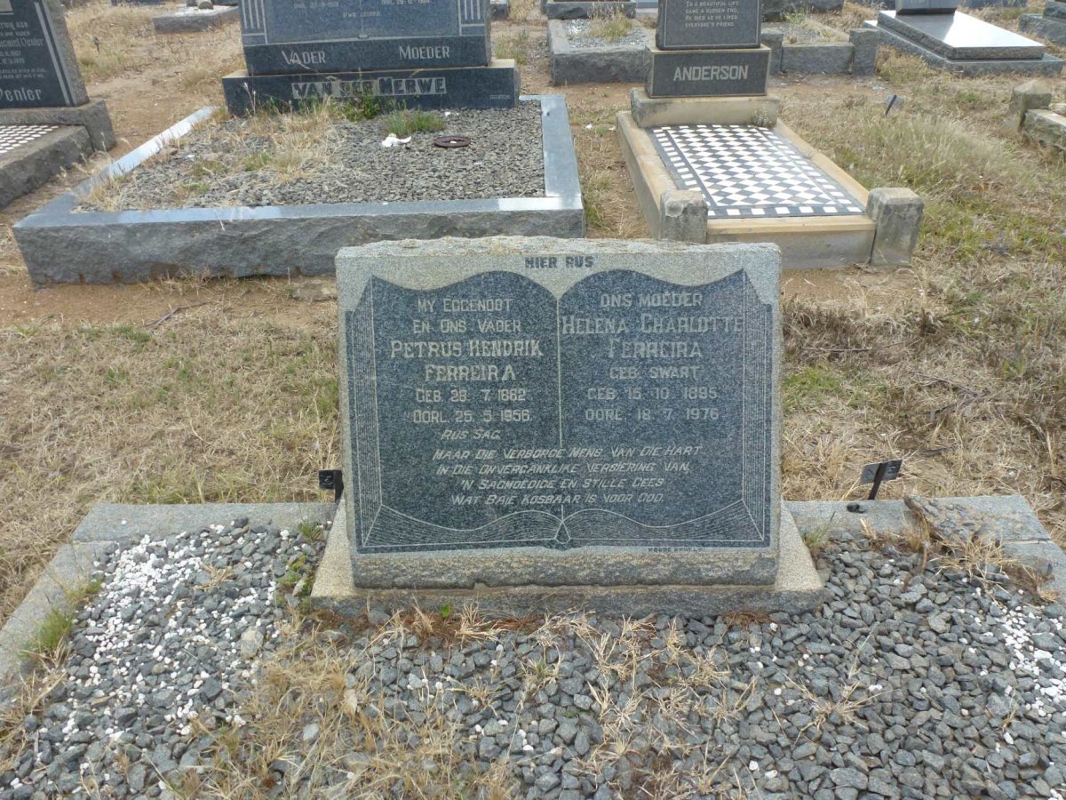 FERREIRA Petrus Hendrik 1882-1956 &amp; Helena Charlotte SWART 1895-1976