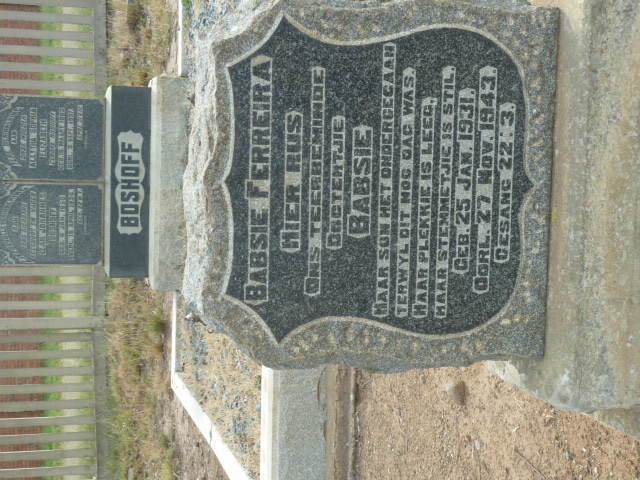 FERREIRA Babsie 1931-1943