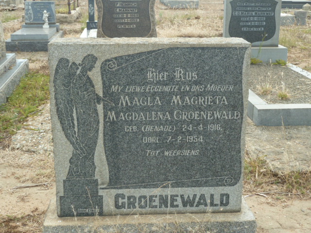 GROENEWALD Magla Magrieta Magdalena nee BENADE 1916-1954