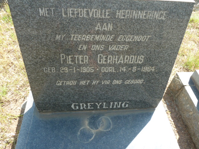 GREYLING Pieter Gerhardus 1905-1964