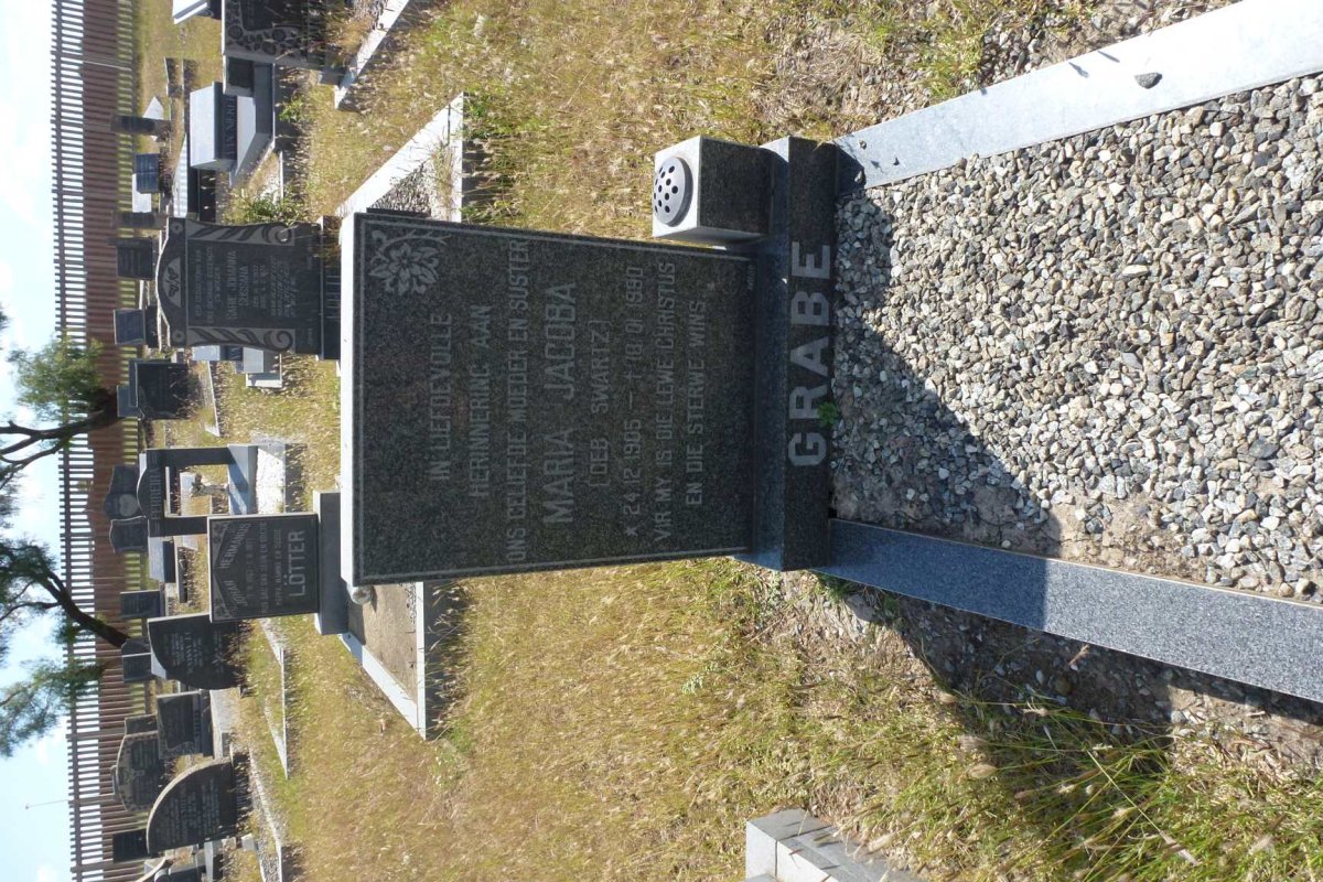 GRABE Maria Jacoba nee SWARTZ 1905-1990