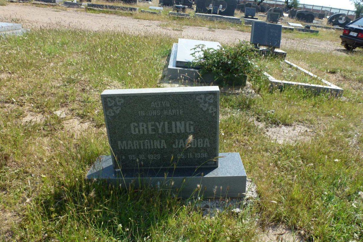GREYLING Marthina Jacoba 1928-1996
