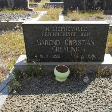 GREYLING Barend Christian 1928-1980