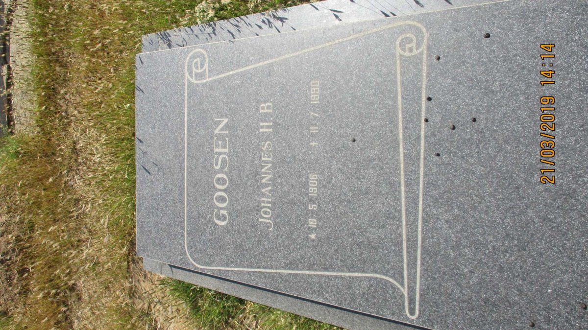 GOOSEN Johannes H.B. 1906-1990